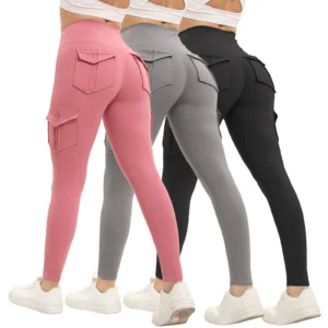 3-Pack Women's High-Waisted Pocket Gym Leggings
