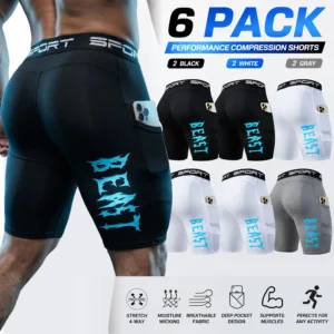 Men’s Compression Shorts with Phone Pocket