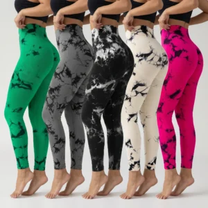 Women's Tie-Dye High-Waisted Stretchy Yoga Pants