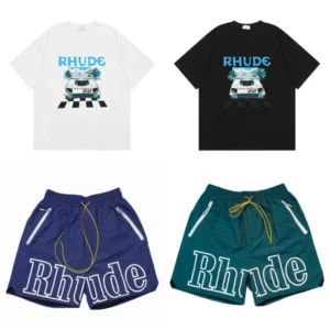 RHUDE Men's Casual Drawstring Summer Streetwear Shorts